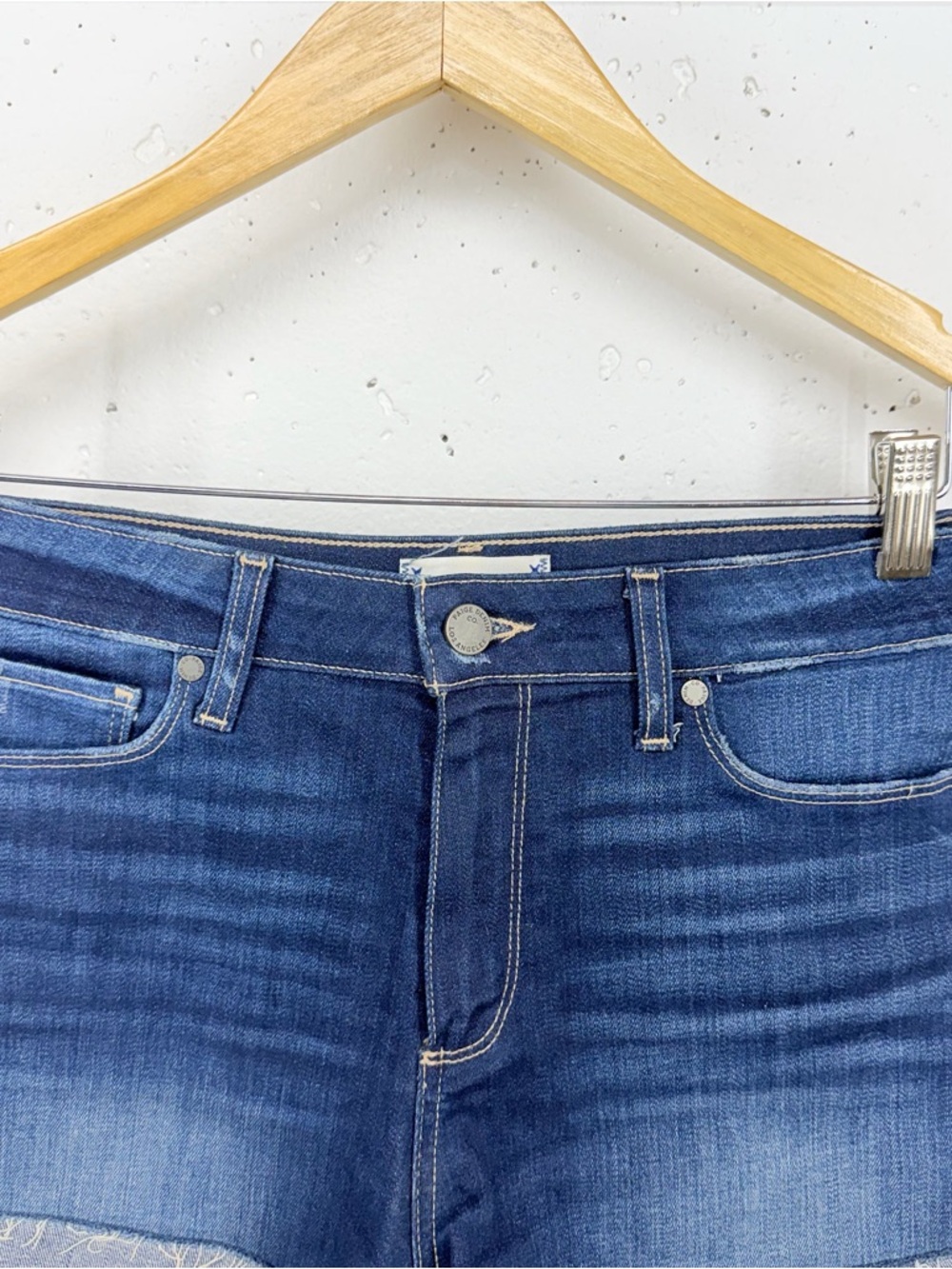 Paige Jimmy Jimmy size 27 Cabrera Distressed Stretch Jean Shorts - Picture 3 of 11